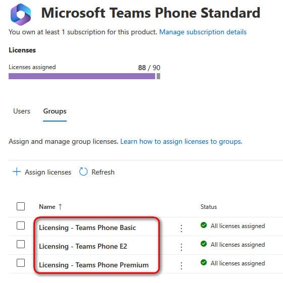 How to assign a Microsoft Teams Phone license to a group using Admin Center